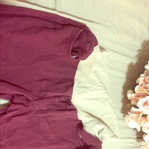 2pairs Maternity pants (burgundy and grey)